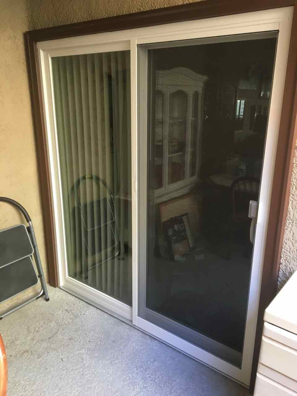 Perma-Shield Anderson Sliding Door Bronze Brick Mold Palm Springs